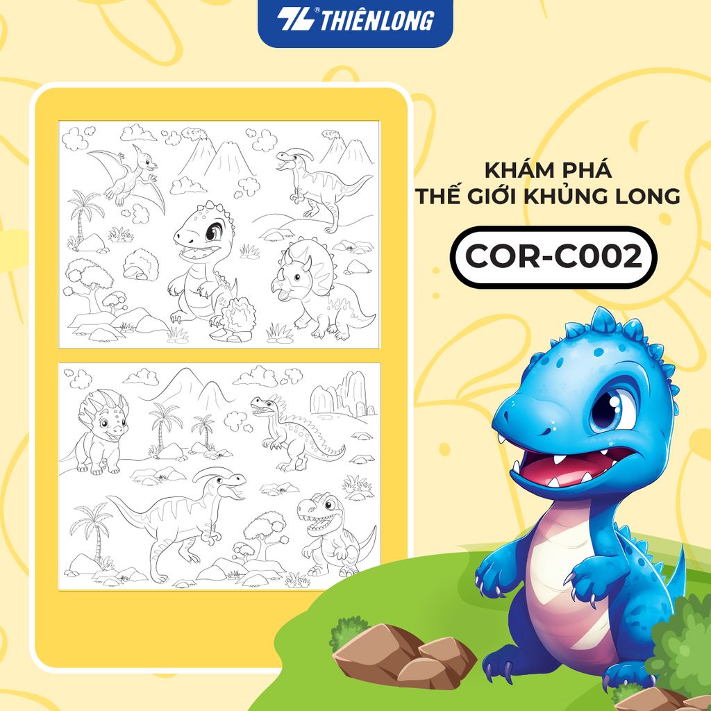 Tranh cuộn tô màu DIY Thiên Long Colokit - Hình ảnh dễ thương, đa dạng chủ đề hơn