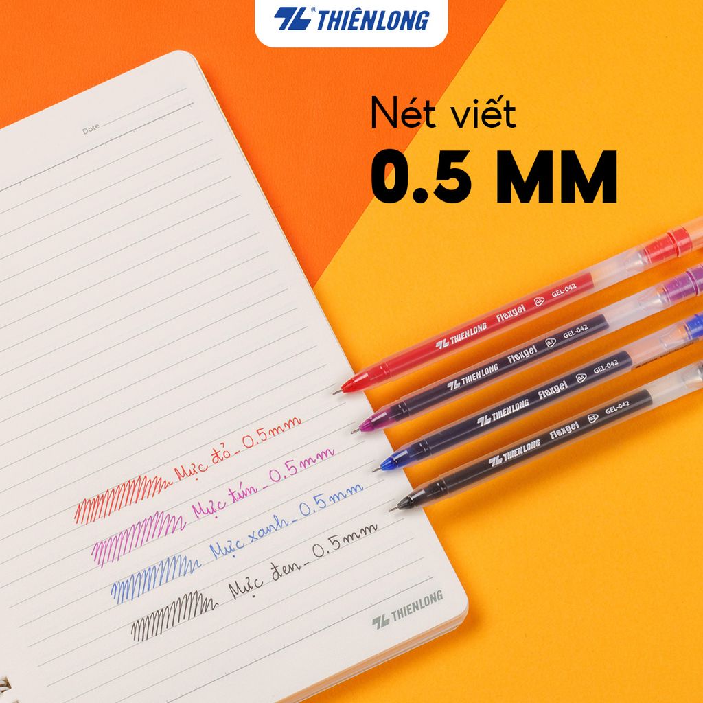 Bút mực gel khô nhanh - nét viết êm mượt Flexgel Thiên Long GEL-042 - Dành cho Văn Phòng Sinh Viên Học sinh