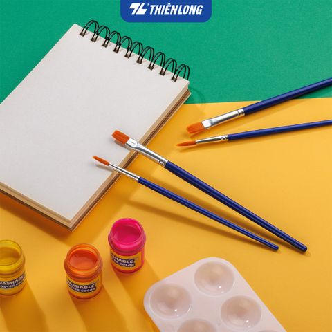 Túi 2 Cọ vẽ Phẳng và Tròn Thiên Long Colokit BRW-C01