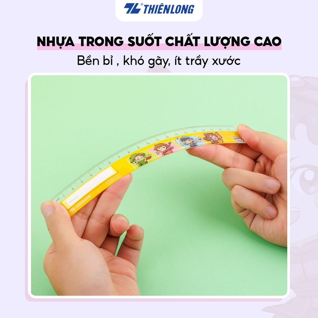 Thước thẳng 20cm Thiên Long TP-SR011/AK - Nhân vật Akooland thế giới học cụ thần kỳ