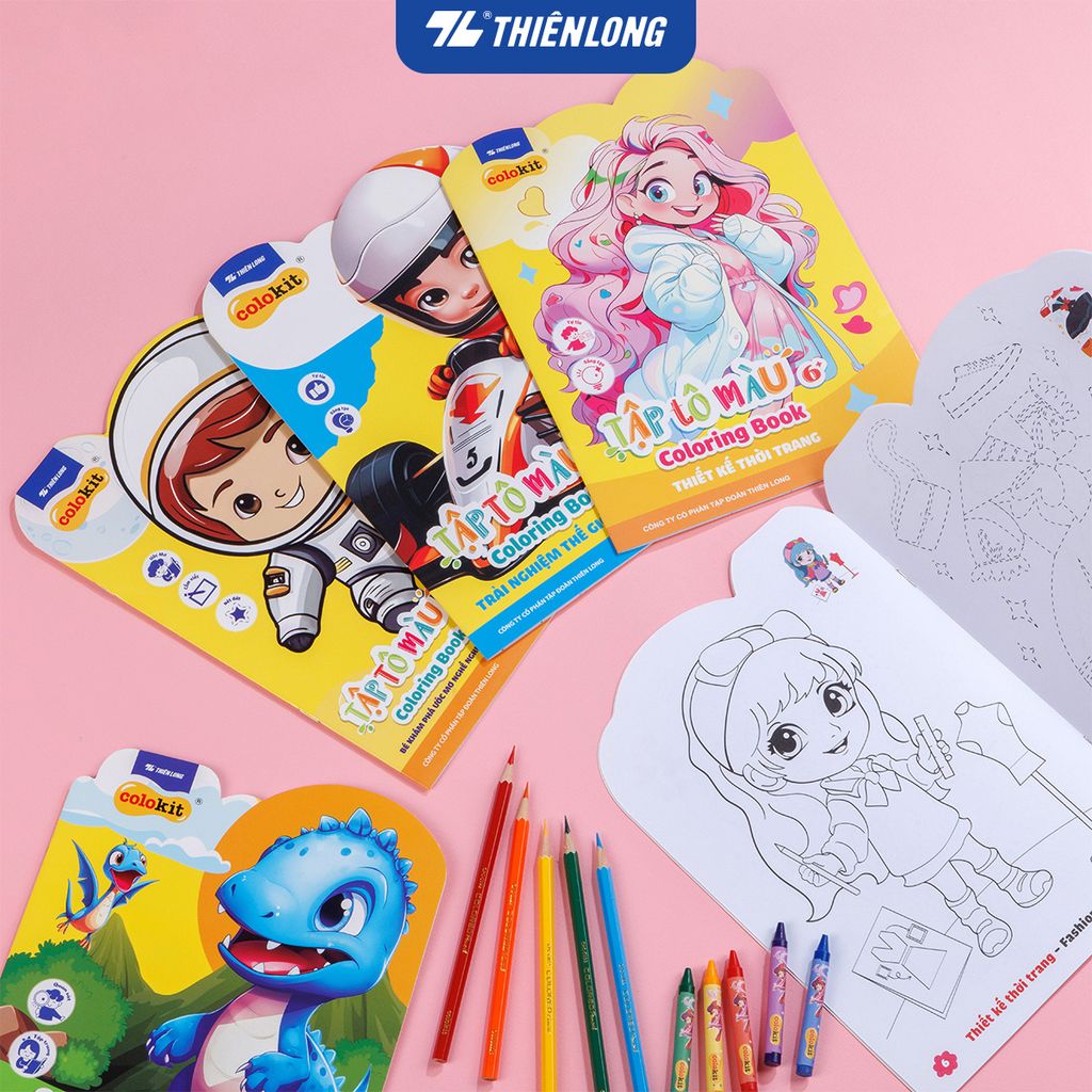 Tập tô màu - Coloring Book Thiên Long Colokit - Dành cho bé 3-6 tuổi