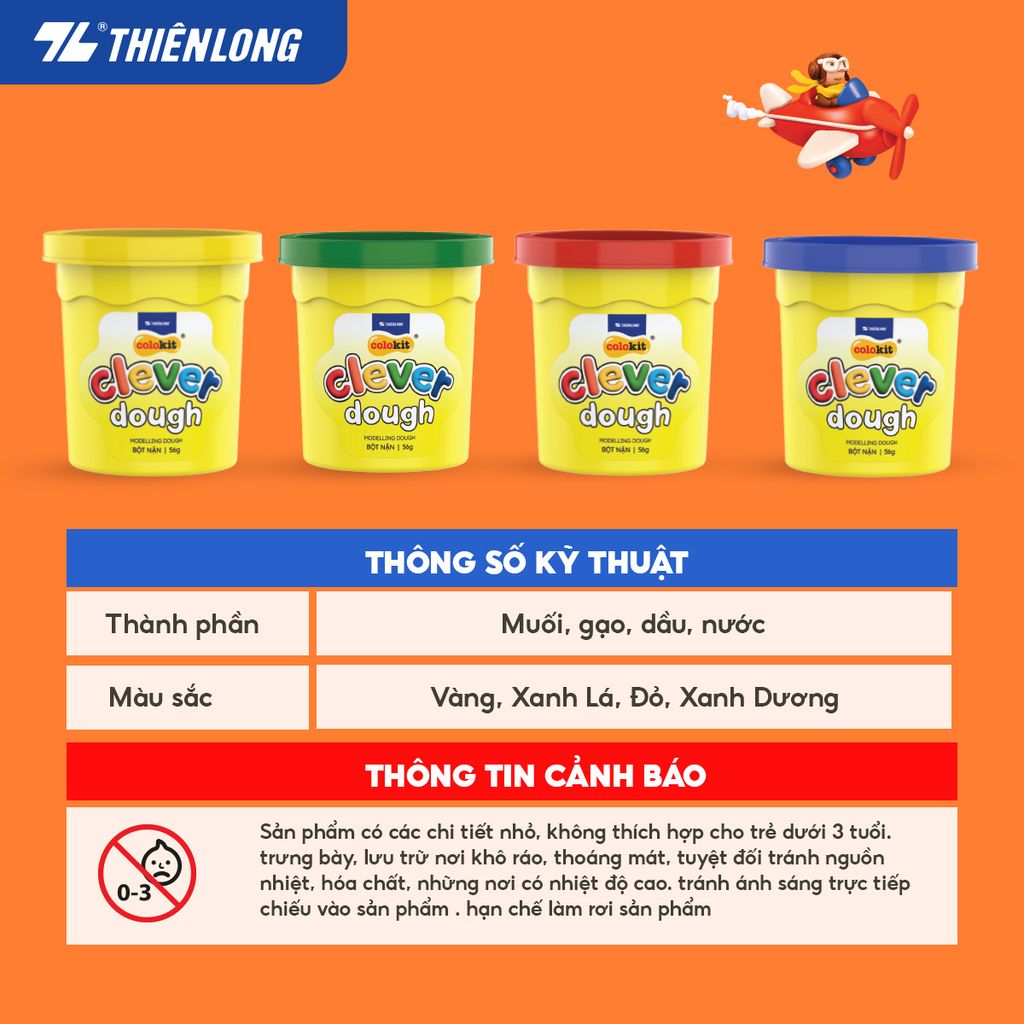Bột nặn Clever Dough Thiên Long Colokit MD-C008