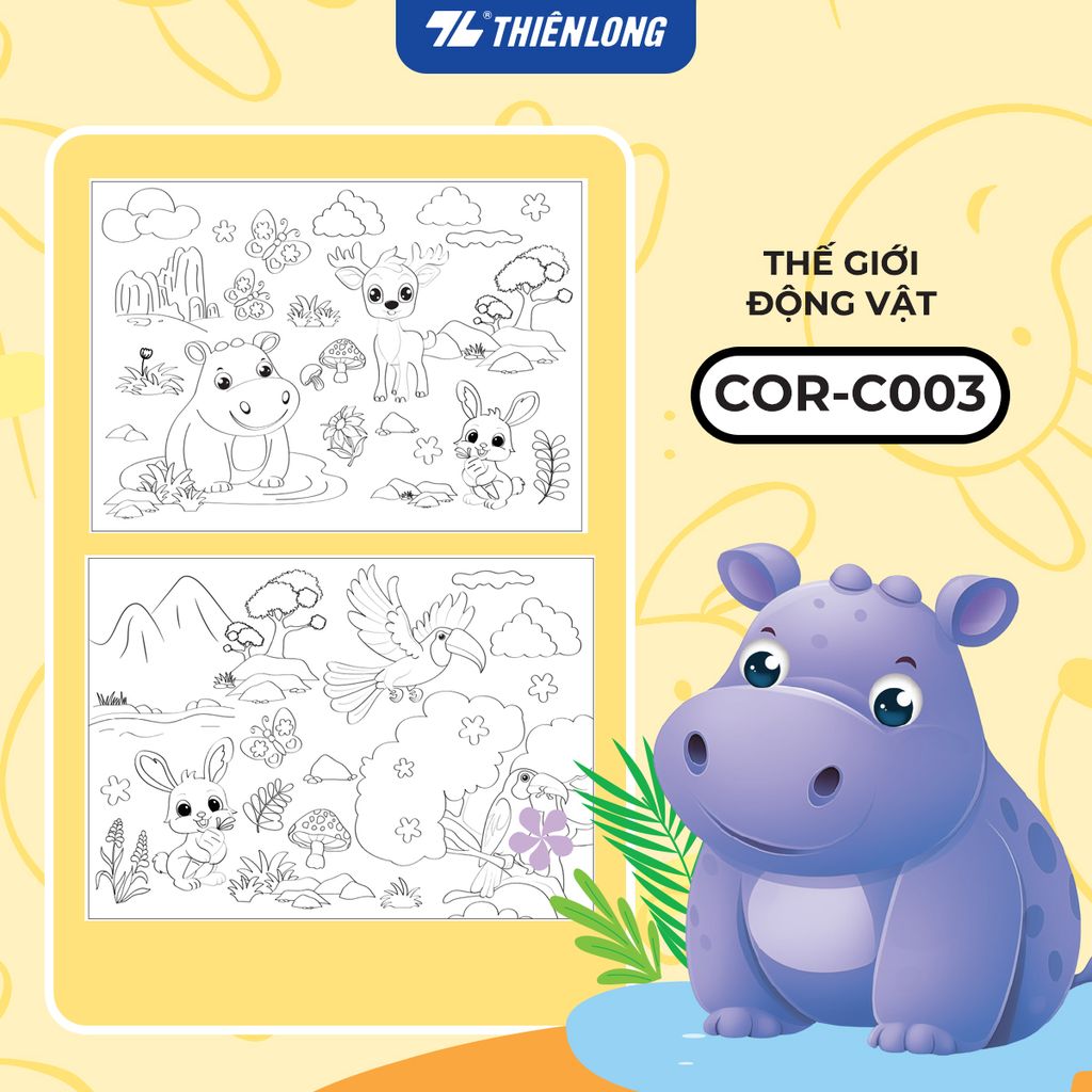 Tranh cuộn tô màu DIY Thiên Long Colokit - Hình ảnh dễ thương, đa dạng chủ đề hơn