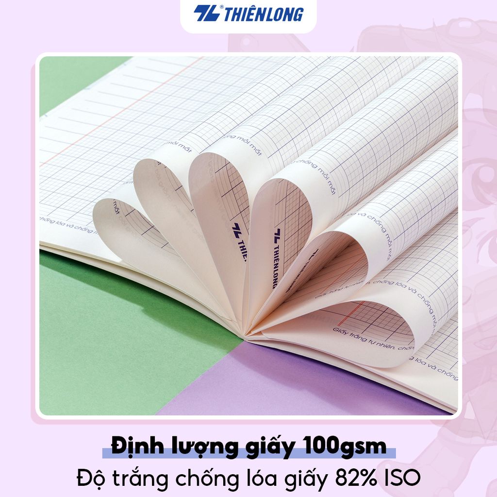 Tập học sinh 48 trang 4 ô ly vuông 2.5mm 80-100gsm Thiên Long - Akooland thế giới học cụ thần kỳ - Mẫu ngẫu nhiên