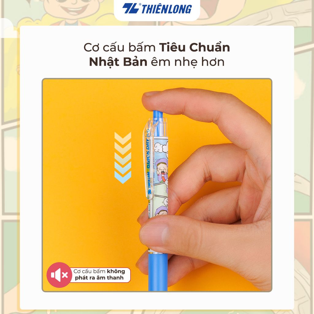 Combo 20 Bút gel Quick Dry Thiên Long Gel-033/V1 - Mực khô siêu nhanh - Họa tiết thời trang