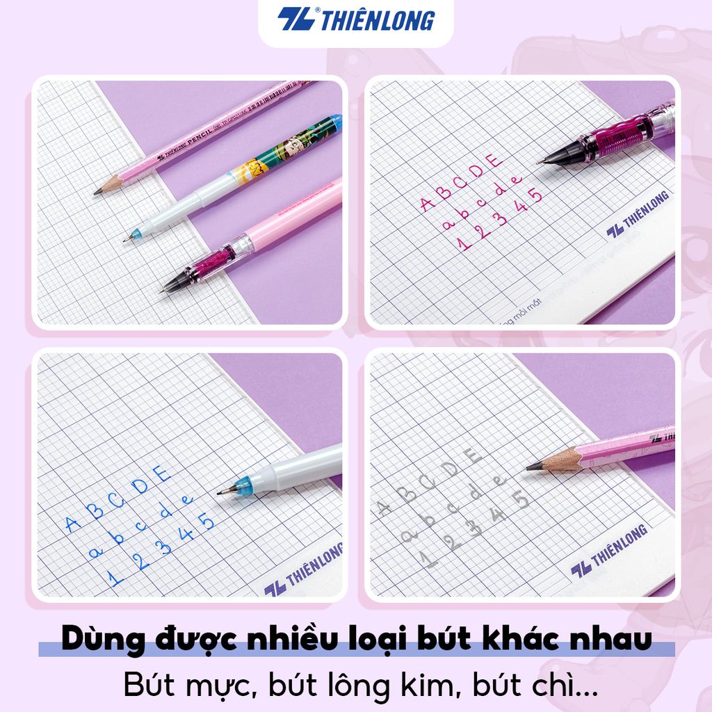 Tập học sinh 48 trang 4 ô ly vuông 2.5mm 80-100gsm Thiên Long - Akooland thế giới học cụ thần kỳ - Mẫu ngẫu nhiên