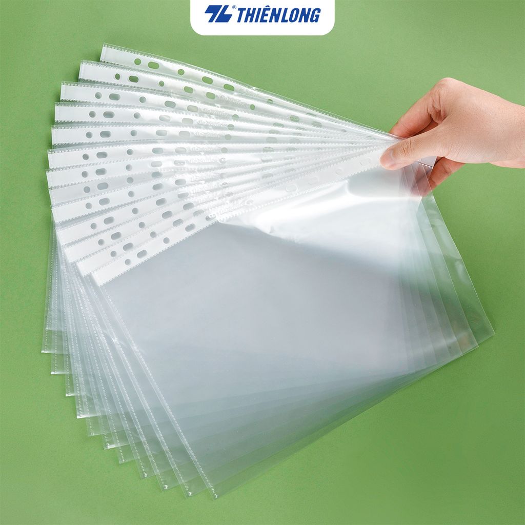 Bìa lỗ không viền A4 Flexoffice FO-CS02