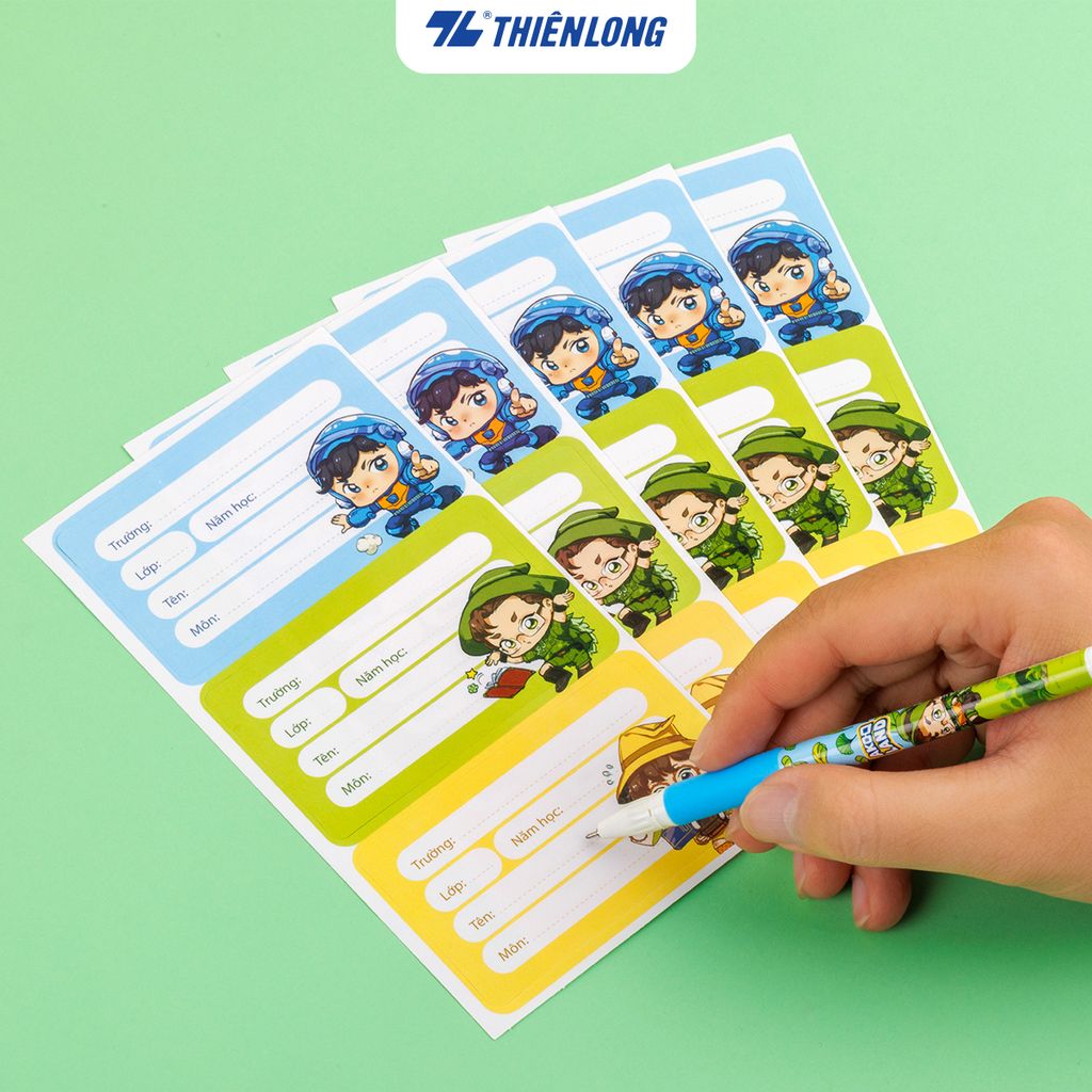 Nhãn vở Thiên Long - Nhân vật Akooland thế giới học cụ thần kỳ