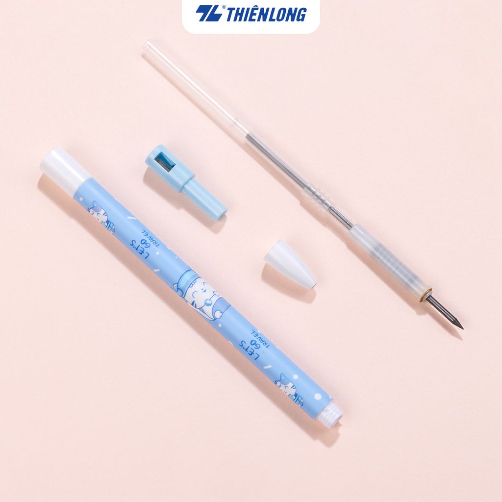 Bút chì bấm Thiên Long PC-029 - Tích hợp chuốt chì trên thân bút - Màu thân ngẫu nhiên