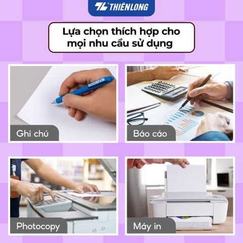 Combo 5 Ream giấy A4 70 gsm Thiên Long Copy Plus PP-003 (500 tờ)