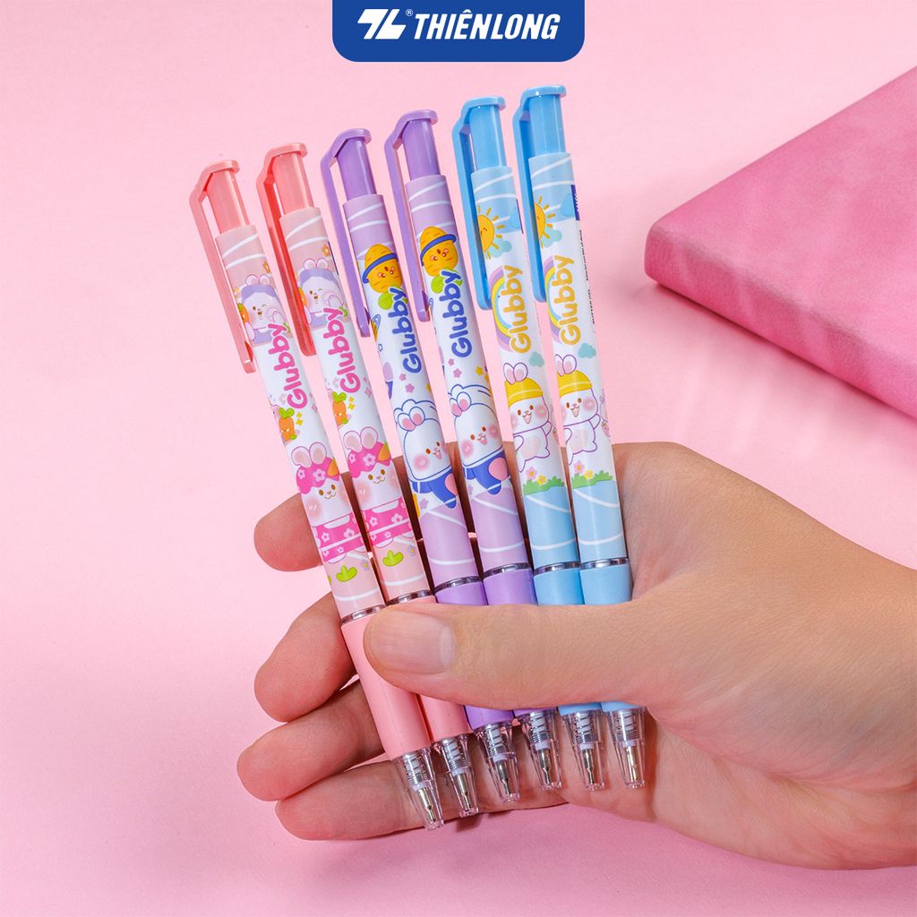 Bút gel B - Glubby Butter Gel Thiên Long GELB-046 - Mực Xanh