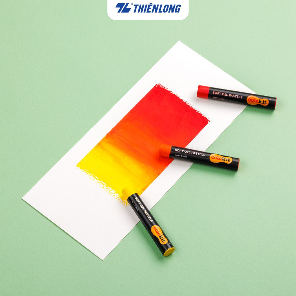 Bút sáp dầu 12/24 màu - Soft Oil Pastels Thiên Long Colokit - Màu sắc tươi sáng Sáp mềm đắp nổi