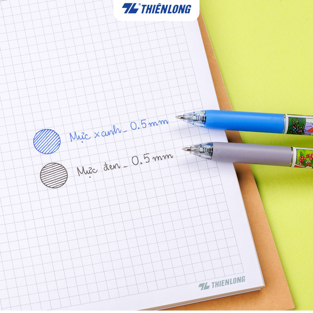 Combo 20 Bút gel Quick Dry Thiên Long Gel-033/V1 - Mực khô siêu nhanh - Họa tiết thời trang