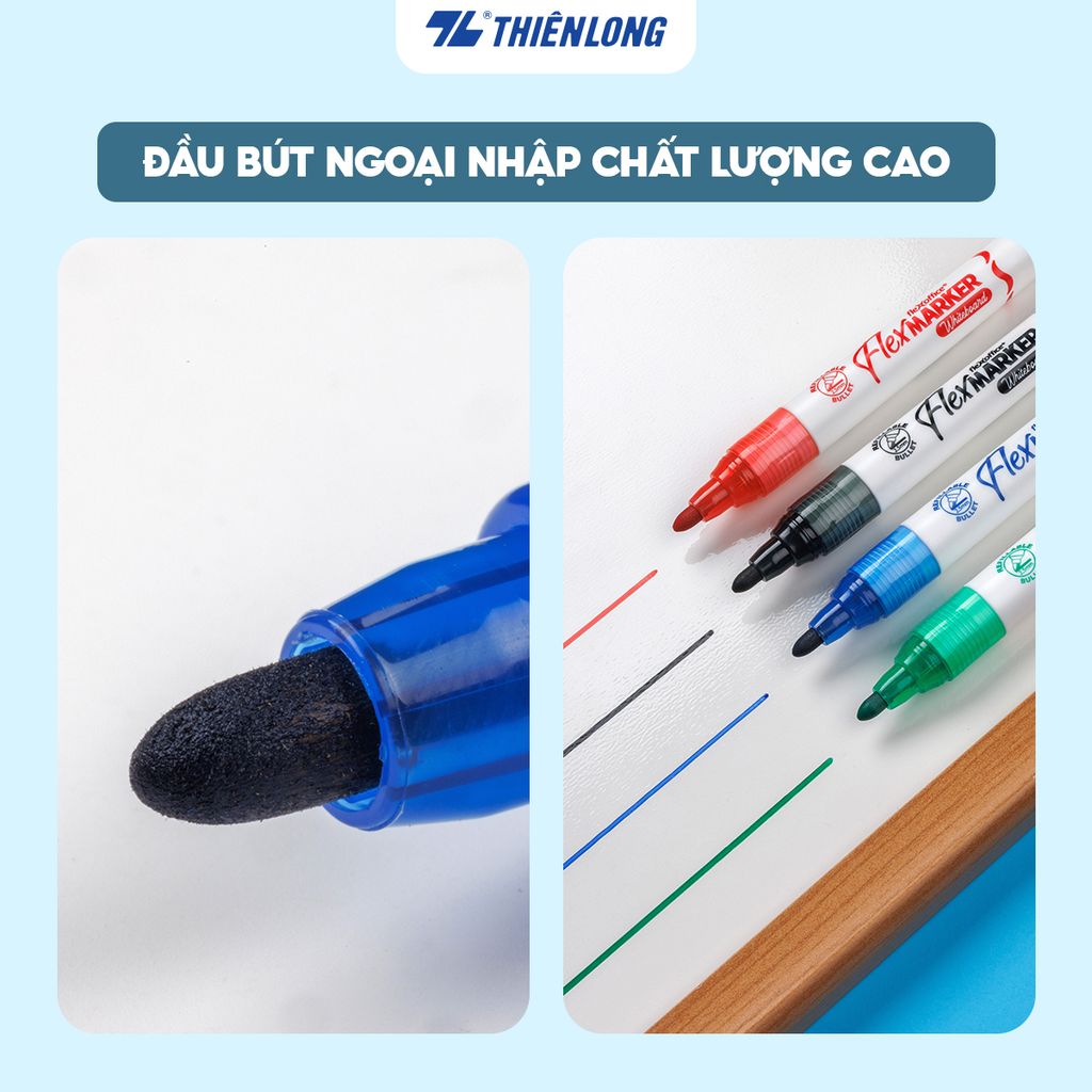 Combo 12 Bút lông bảng Thiên Long Flexoffice FO-WB02/XK - Whiteboard Marker