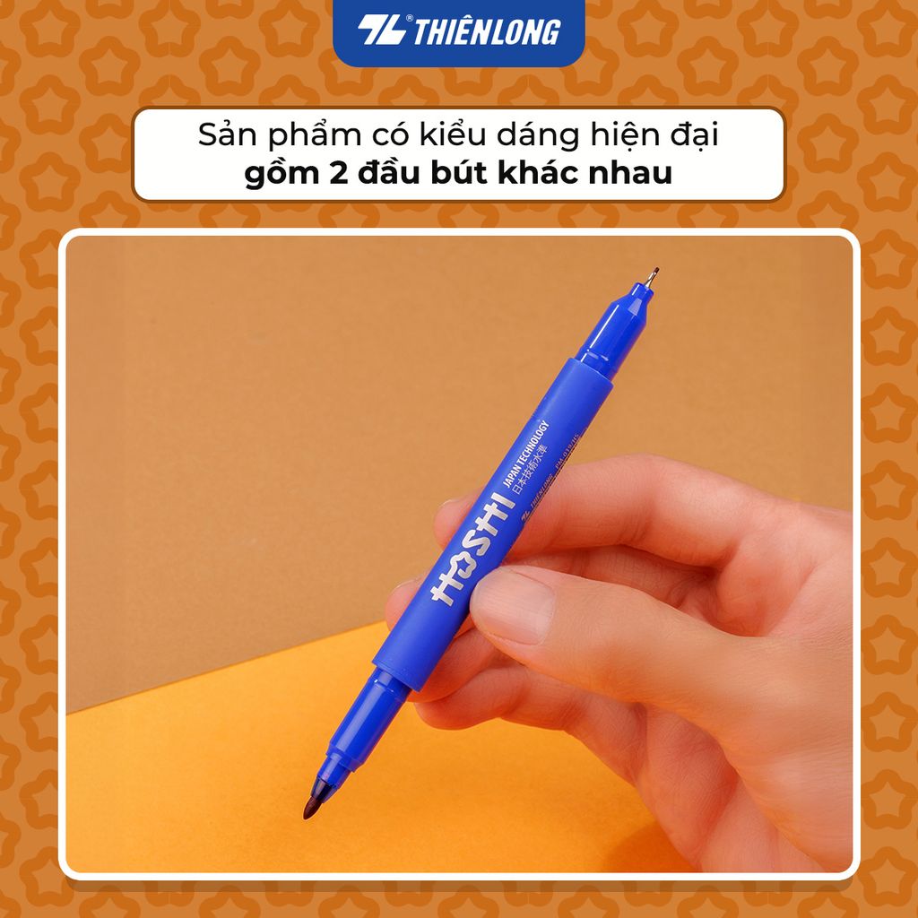 Combo 10 Bút lông dầu Hoshi Thiên Long PM-019/HS - Công nghệ Nhật Bản