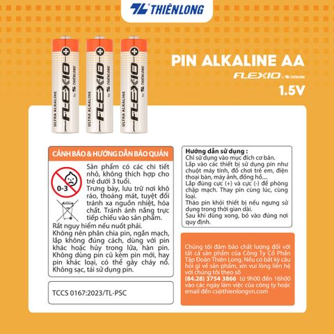 Pin Alkaline AA Thiên Long Flexio