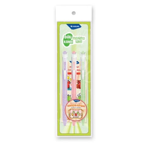 Túi bút bi, bút gel Thiên Long TL-095, TL-105, FL-04/Luck - Phiên bản hanh thông thi cử, đóng gói - Túi 2/3 bút