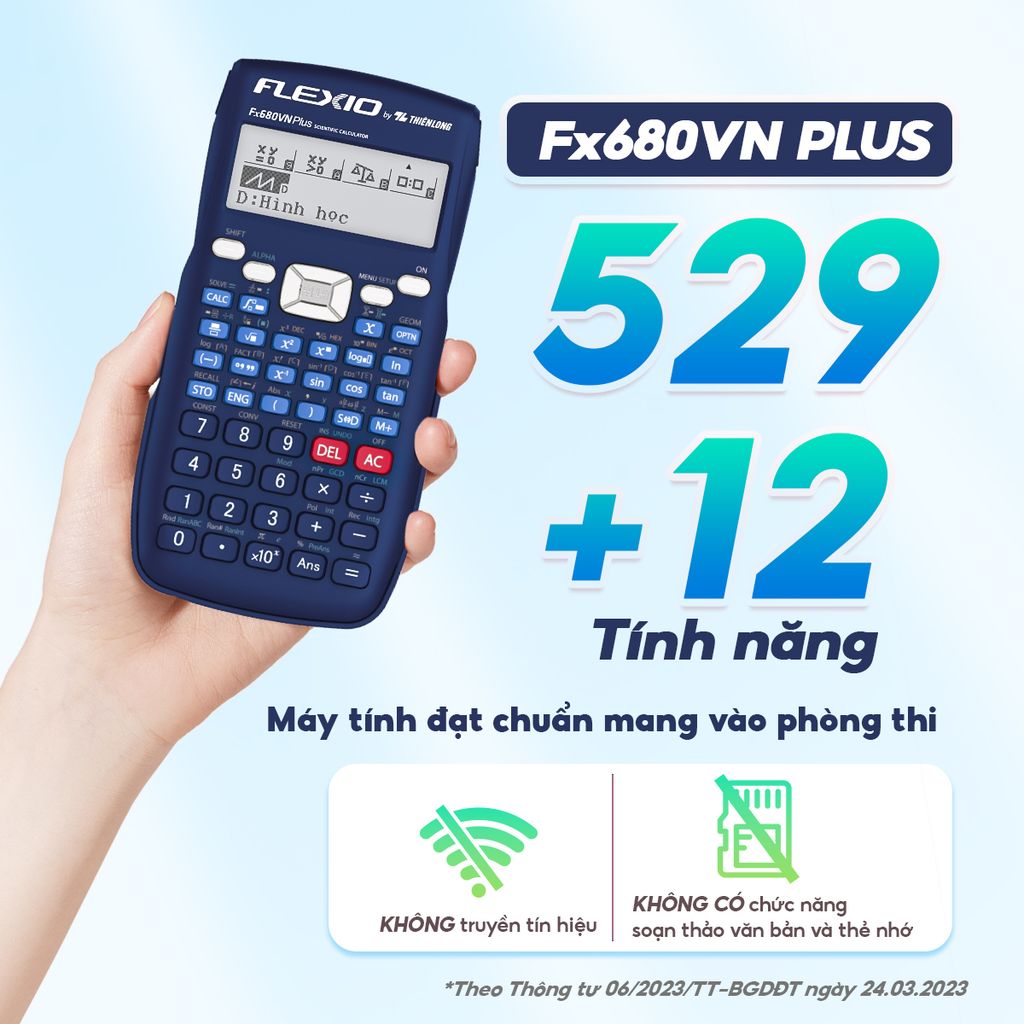 Máy tính khoa học Thiên Long Flexio Fx680VN Plus
