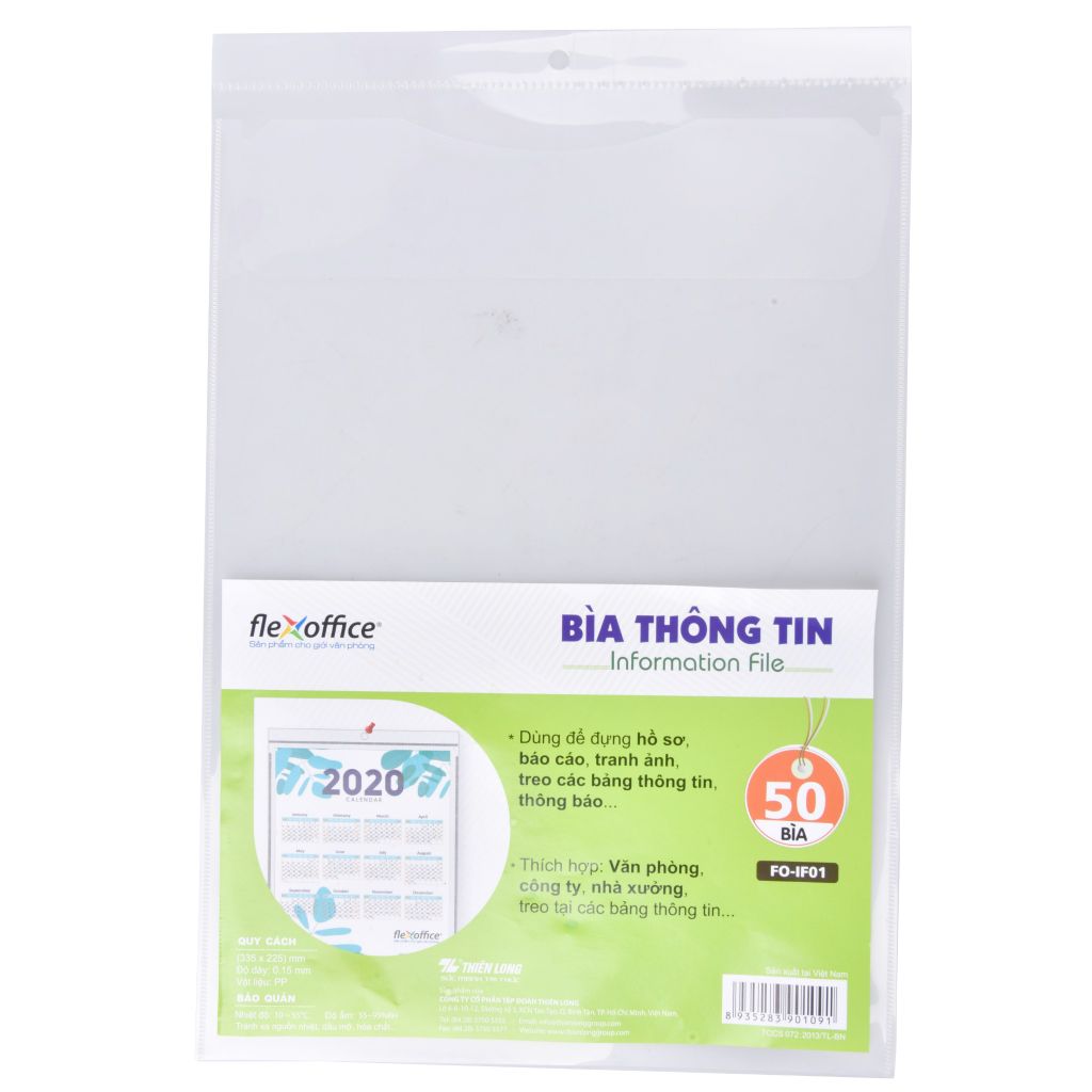 Bìa Thông tin - Checklist - Lưu trữ hồ sơ Thiên Long Flexoffice A4 FO-IF01