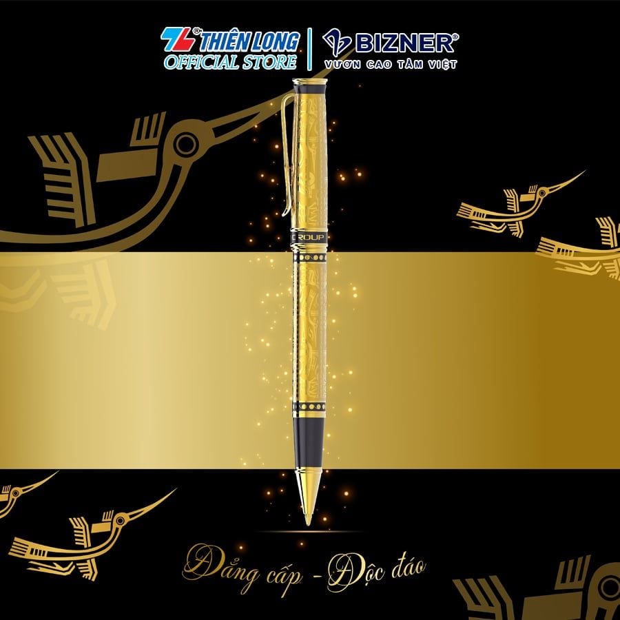 Bút bi cao cấp Thiên Long Bizner BIZ-16/40YEARS - Mạ vàng 22K (Tặng kèm 02 ruột mạ vàng)