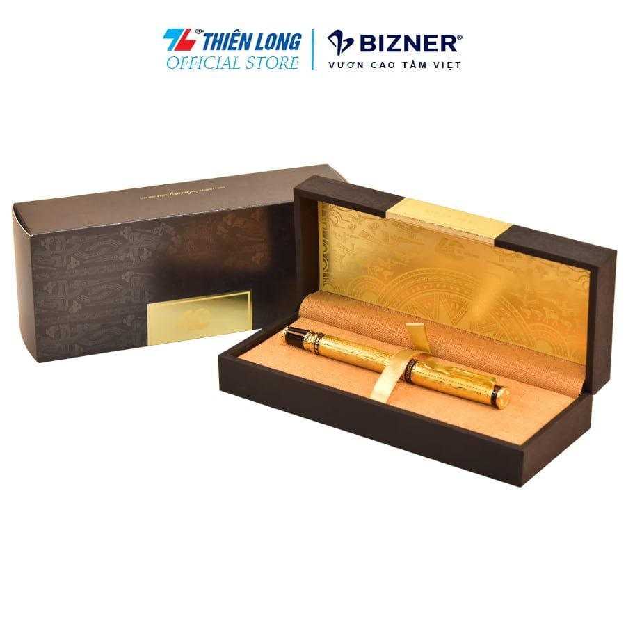 Bút bi cao cấp Thiên Long Bizner BIZ-16/40YEARS - Mạ vàng 22K (Tặng kèm 02 ruột mạ vàng)