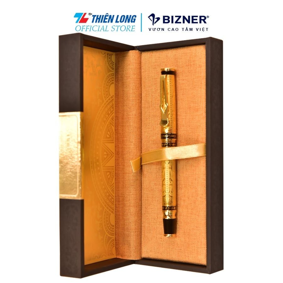 Bút bi cao cấp Thiên Long Bizner BIZ-16/40YEARS - Mạ vàng 22K (Tặng kèm 02 ruột mạ vàng)