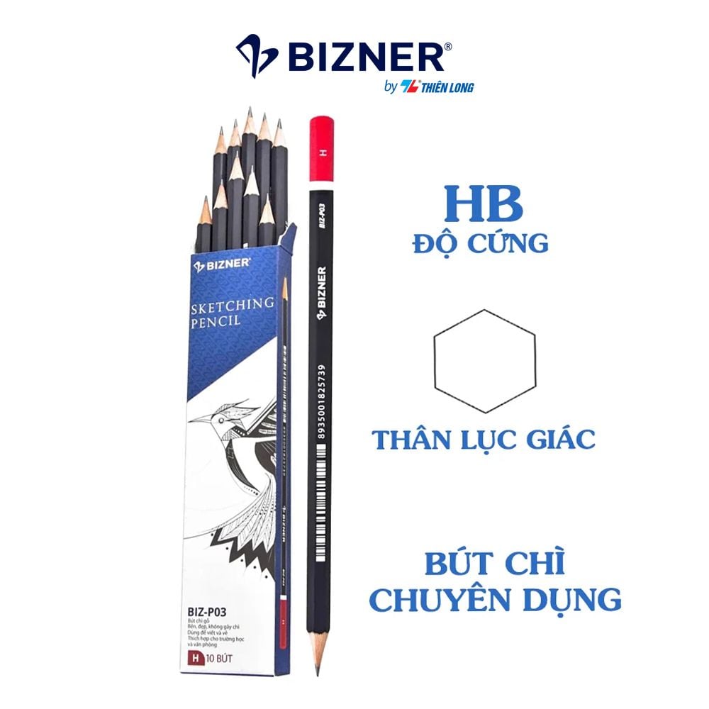 Combo 20 Bút chì gỗ cao cấp Bizner BIZ-P03