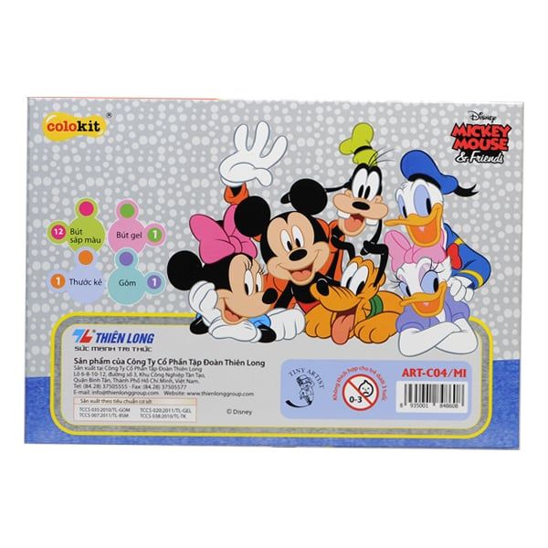 Bộ học cụ và sáp màu Colokit ART-C04/MI