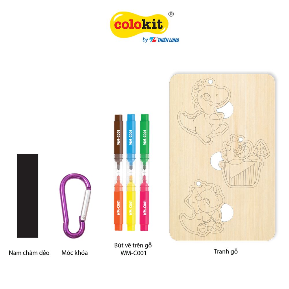 DIY - Bộ tranh gỗ Thế giới Khủng Long Thiên Long Colokit KIT-C031