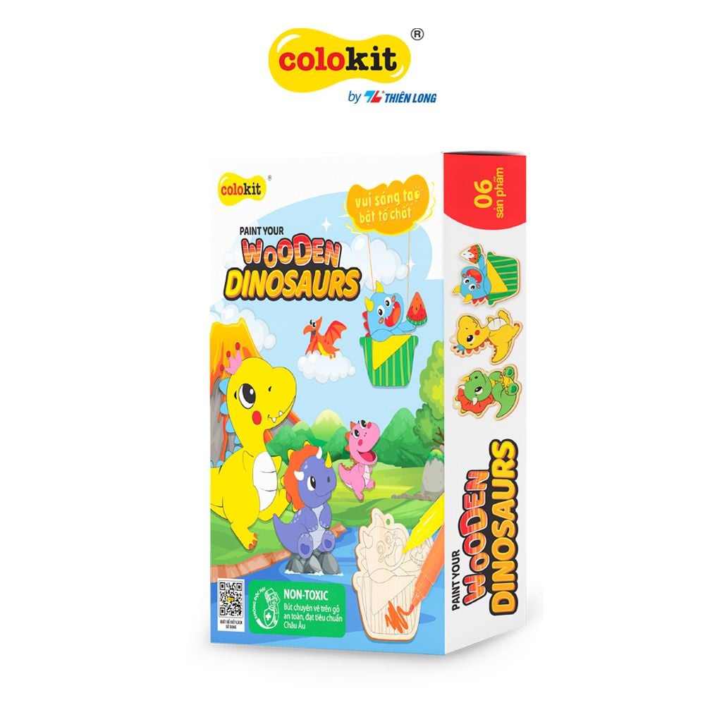 DIY - Bộ tranh gỗ Thế giới Khủng Long Thiên Long Colokit KIT-C031