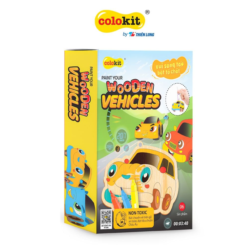 DIY - Bộ tranh gỗ tô màu Phương Tiện Giao Thông Thiên Long Colokit KIT-C032