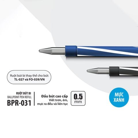 Ruột bút bi Officemate Thiên Long BPR-031 - Dùng cho bút TL-027, FO-039/VN