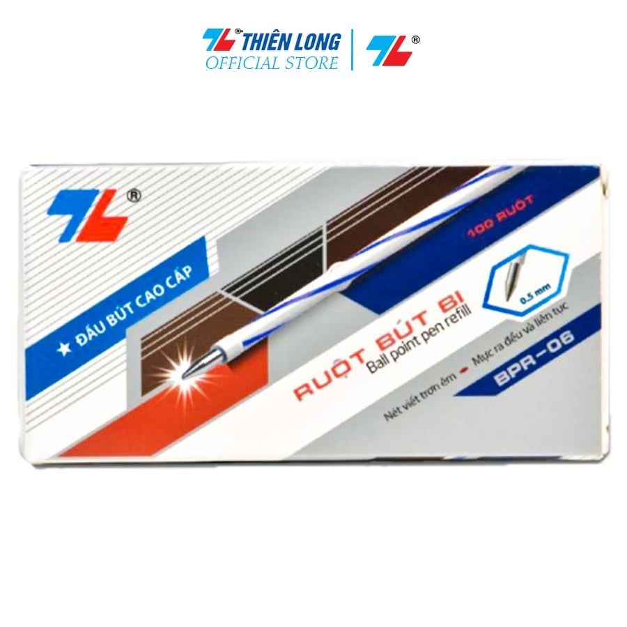 Combo 5/10 Ruột bút bi Thiên Long BPR-06 - Dùng cho bút bi Thiên Long TL-027, FO-039