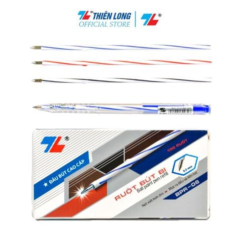 Combo 5/10 Ruột bút bi Thiên Long BPR-06 - Dùng cho bút bi Thiên Long TL-027, FO-039