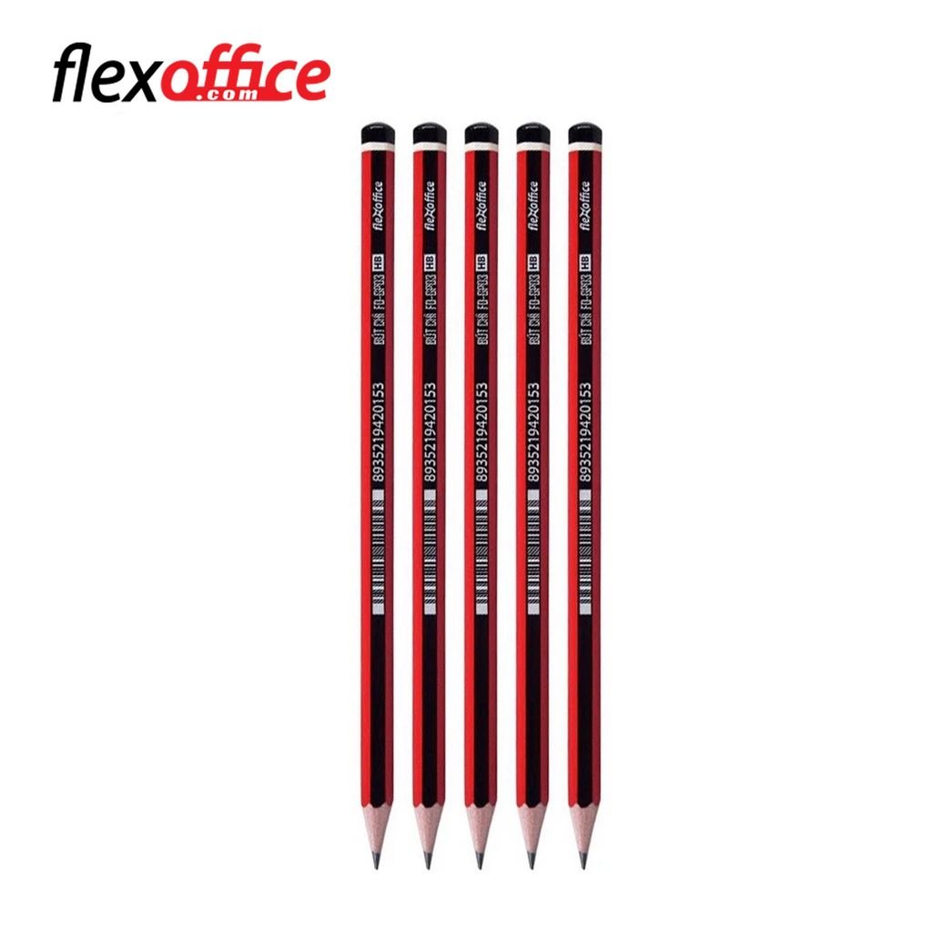 Combo 5 Bút chì gỗ HB Flexoffice FO-GP03