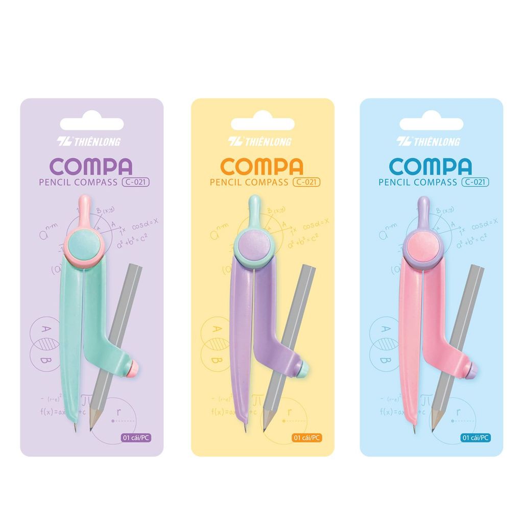Compa - Pencil Compass Thiên Long C-021 - Màu ngẫu nhiên