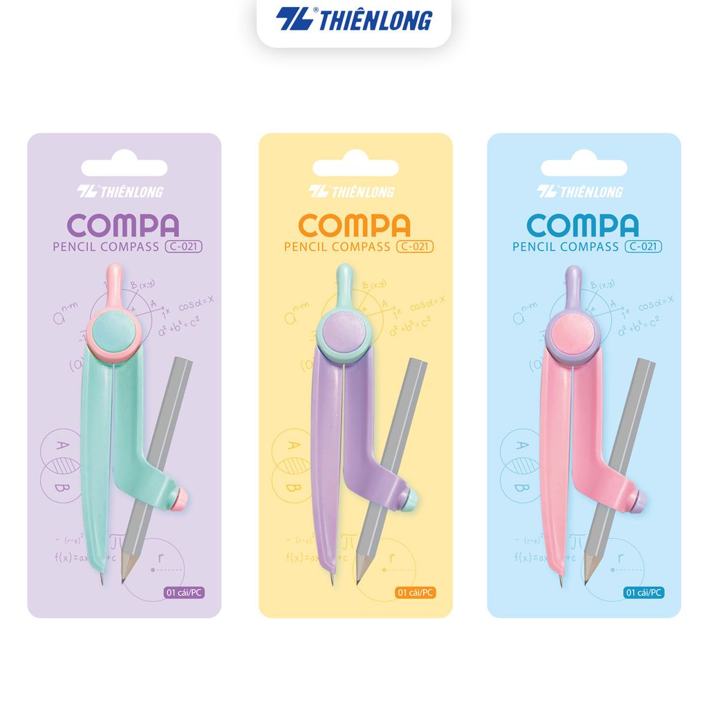 Compa - Pencil Compass Thiên Long C-021 - Màu ngẫu nhiên