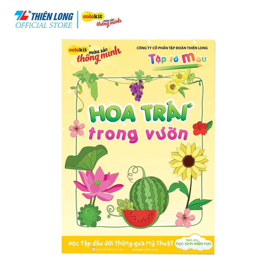 Tập tô màu Hoa trái trong vườn Thiên Long Colokit COB-C002