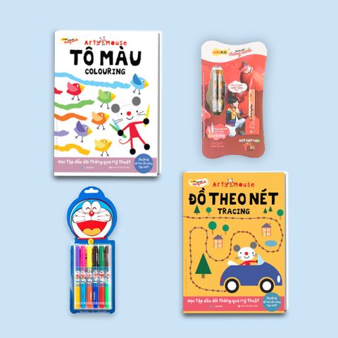 Combo Hướng Dẫn Tô Màu Cho Bé Arty Mouse Thiên Long Colokit