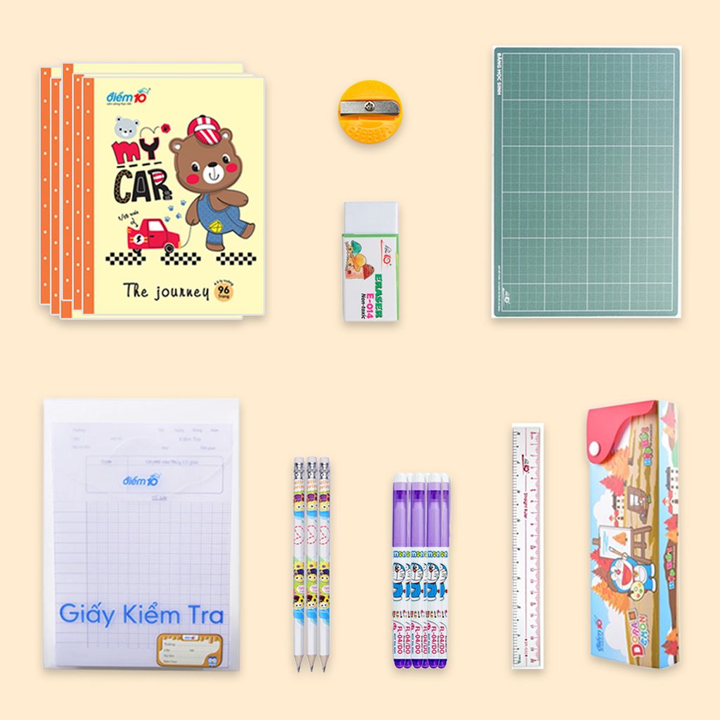 [Combo Cấp 1] Combo năng động mùa nhập học cho bé - 09 Món + Tặng cặp tiện lợi