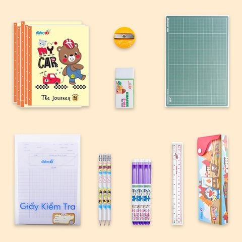 [Combo Cấp 1] Combo năng động mùa nhập học cho bé - 09 Món + Tặng cặp tiện lợi