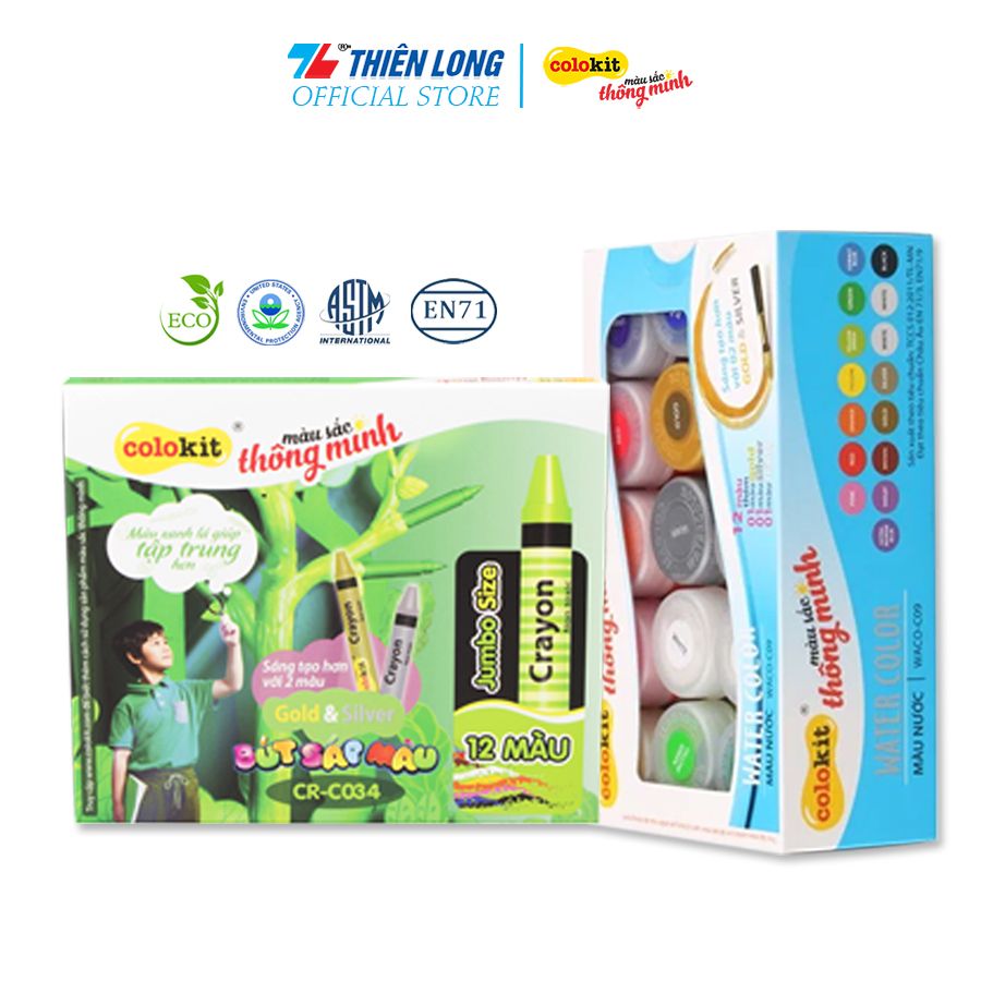 Combo Thực Hành Vẽ Theo Mẫu Màu Nước Cho Bé Arty Mouse Thiên Long Colokit