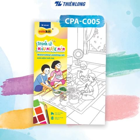 Tranh tập tô màu nước dạng nén - Watercolour Painting Set Thiên Long Colokit - Nhiều màu hơn