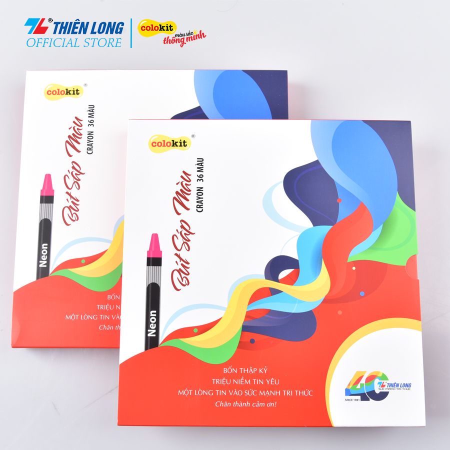 Bút sáp 36 màu Thiên Long Colokit CR-C042/40YEARS