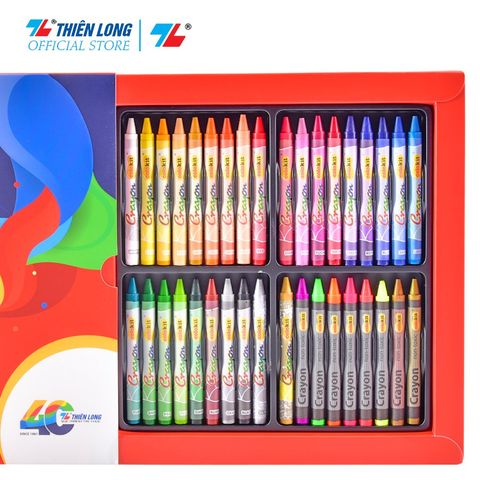 Quà tặng Bút sáp 36 màu Thiên Long Colokit CR-C042/40YEARS (Hàng tặng không bán)