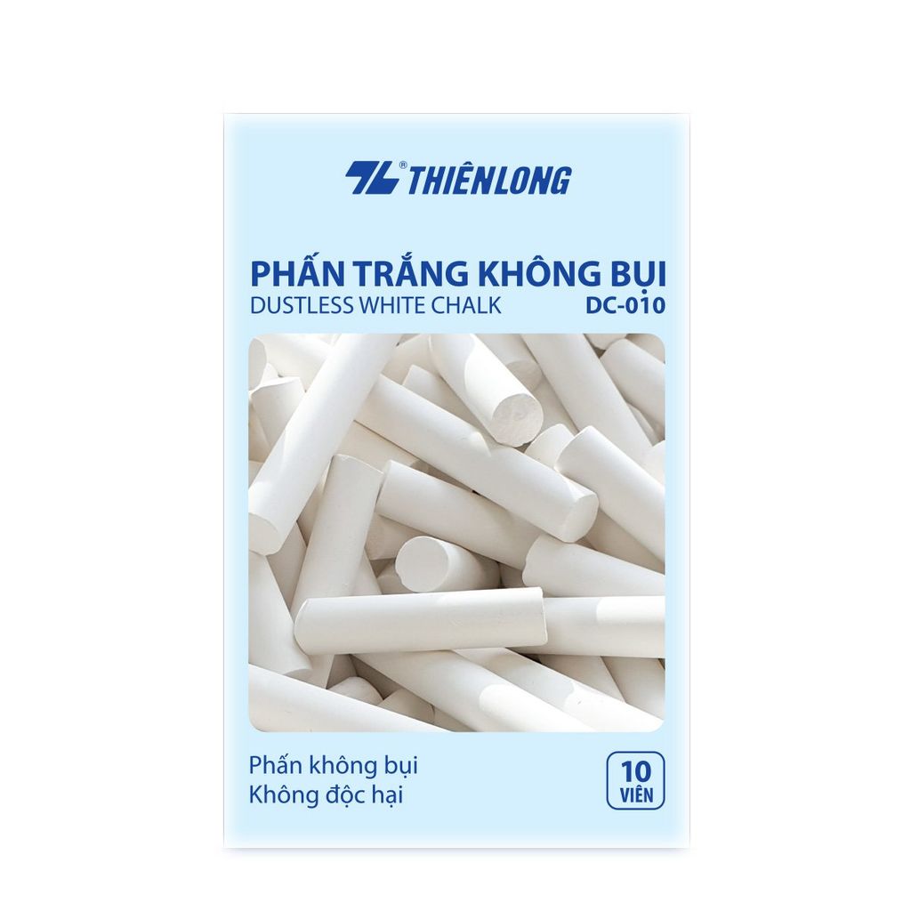 Phấn trắng không bụi - Dustless white Chalk Thiên Long DC-010