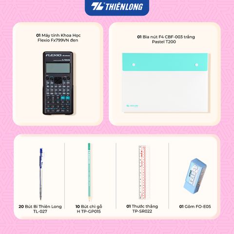 Combo Toán Trung Học Nâng Cao, Có Máy Tính FX799VN (34 Món)