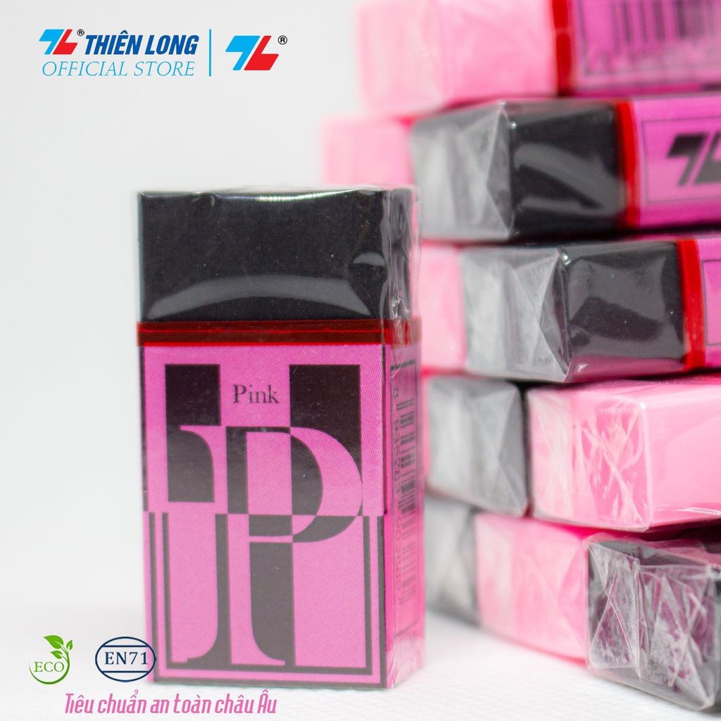 Gôm tẩy chì 'Siêu kul ngầu' Black & Pink Trendy Thiên Long E-011