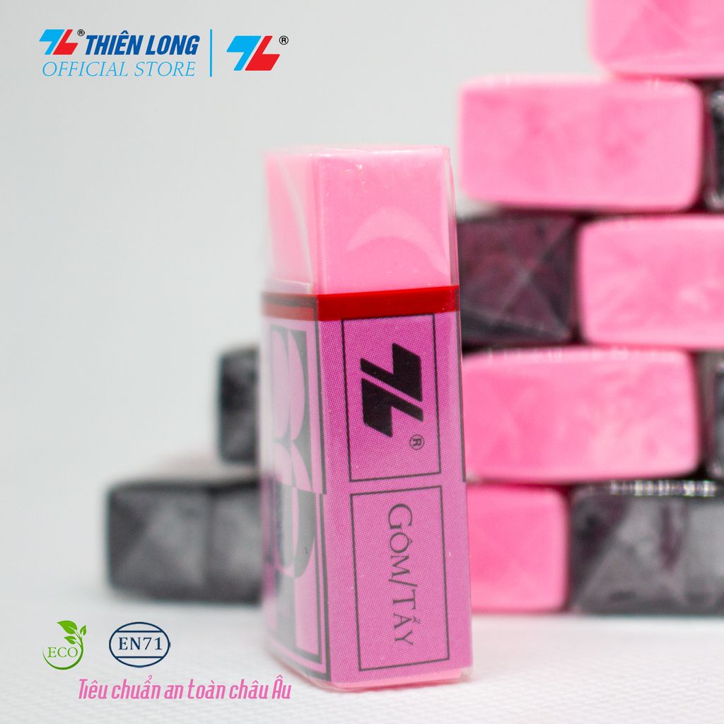 Gôm tẩy chì 'Siêu kul ngầu' Black & Pink Trendy Thiên Long E-011