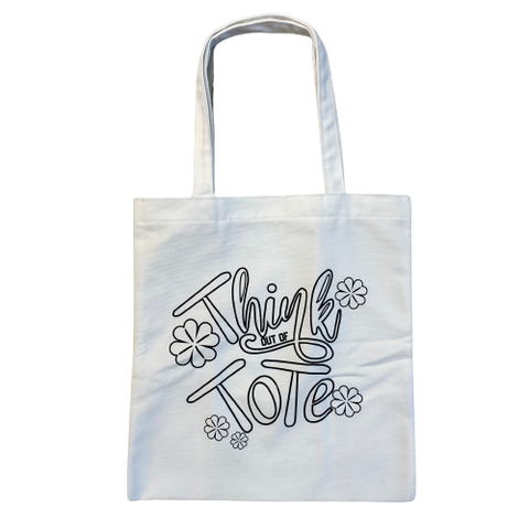 Túi Canvas trắng 38x34.5cm Think Tote